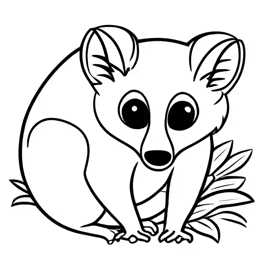 Possums coloring pages